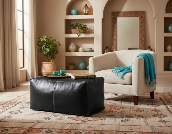 Leather Ottomans: The Stylish Alternative to Traditional Coffee Tables