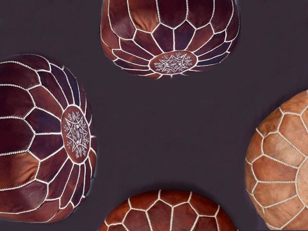 Moroccan Leather Poufs - Care Guide