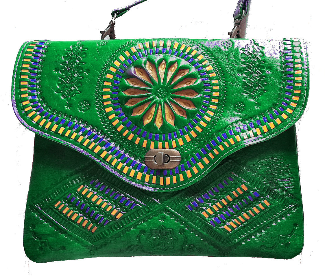 Jaffa Stitch – Handmade Red Embroidered Leather Bag main image 1