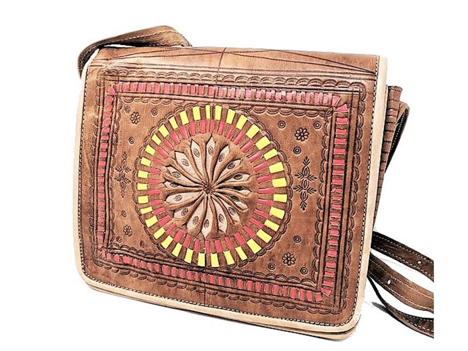 Jeblia Box Light Brown Leather Bag Sun - Main Image