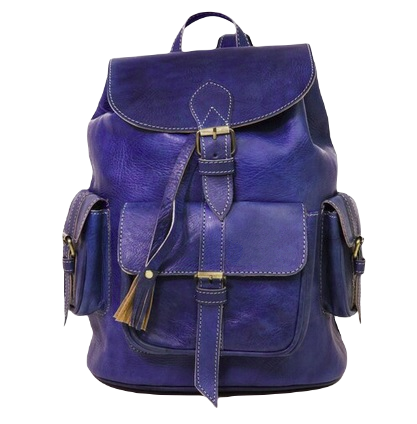Purple leather backpack sales
