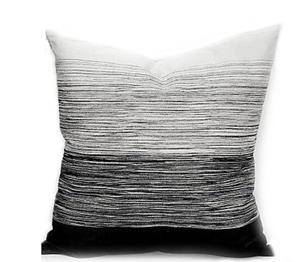 Throw Pillow Cover - Gradient Black & White