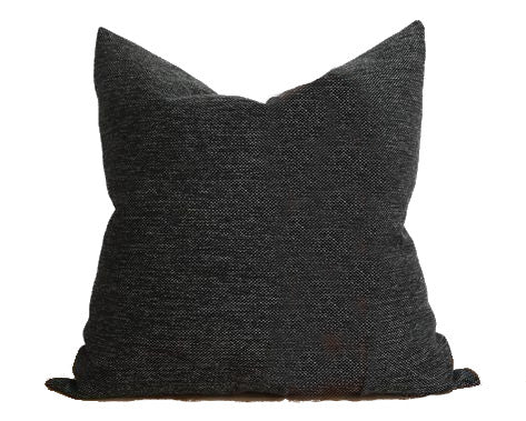 Solid Color Throw Pillow Cover - Black