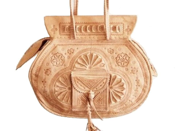 Moroccan Corridor Flower of Tetouan Oval Leather Tote