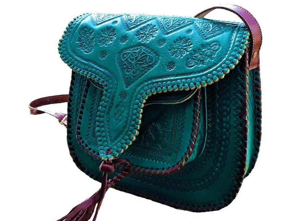 LSSAN Handbag - Emerald Green - Heart | Leather Shoulder Bag