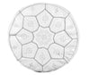 Moroccan Leather Tile Ottoman - White