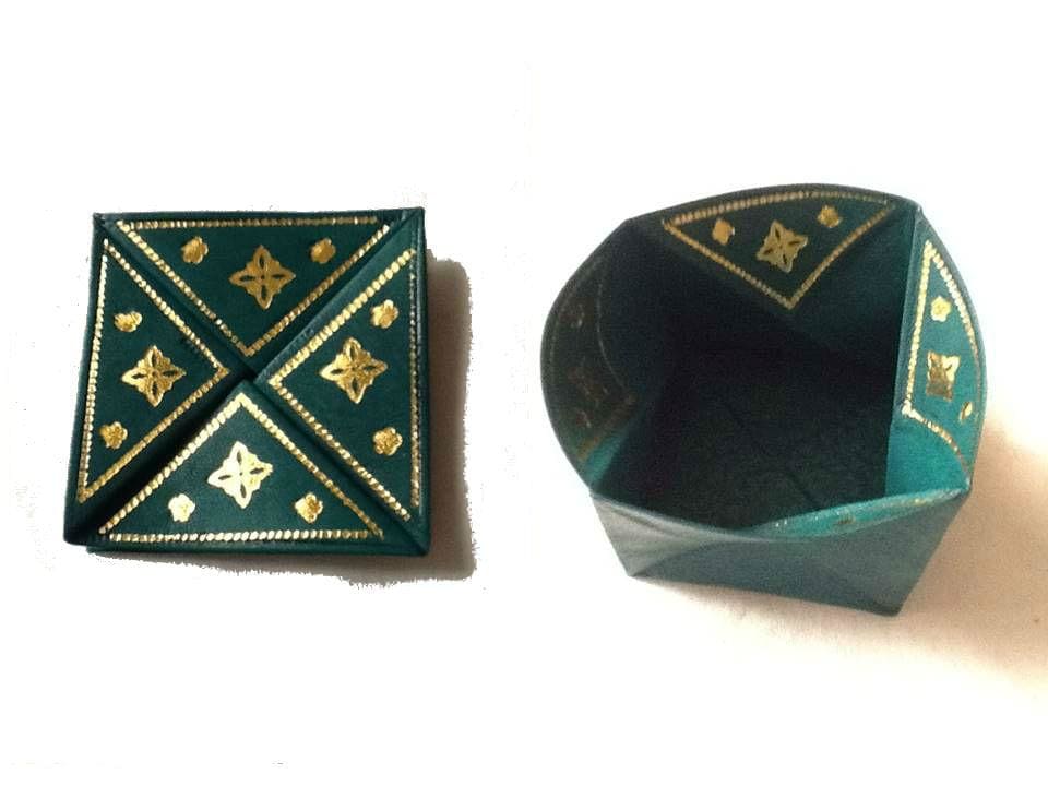 Rbati Leather Coin Wallet - Green - Coin Purse | Moroccan Corridor