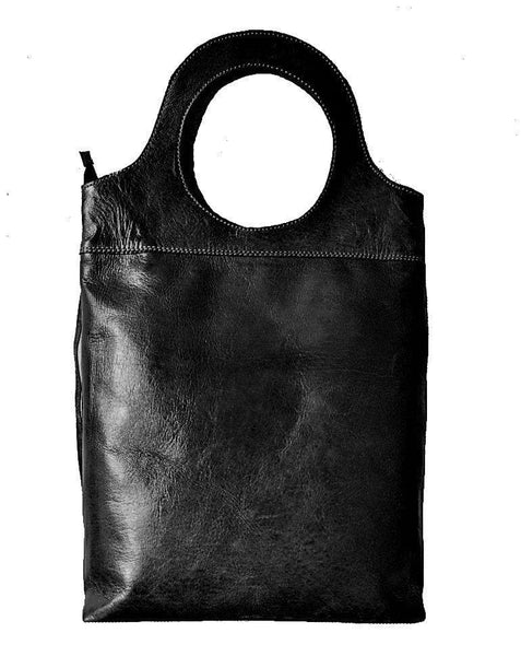 Rebel Leather Bag - Oasis - Black - Backside