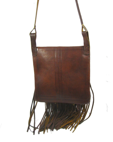 ETHNIC TASSEL PURSE Native American Fringe Leather Bag