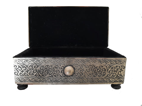 Moroccan Metal Jewelry Box - Omar