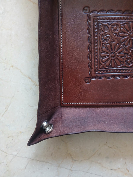 Leather Valet Tray - Majestic