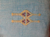 Handmade Moroccan Cushion Cover – Sabra Silk Pillow – Saham - Washed Turquoise