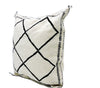 Moroccan Beni Ouarain Rug Pillow / Cushion - Lozenge - Creamy White and Black