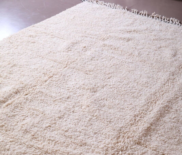 Beni Ourain Rug - Uni Creamy White Color