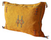 Handmade Moroccan Cushion Cover – Sabra Silk Pillow – Lalla Amina - Golden Yellow