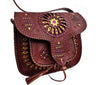 LSSAN Handbag - Brown - Embroidered