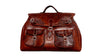 Leather Duffle Bag - Hermes Design - Chocolate Brown