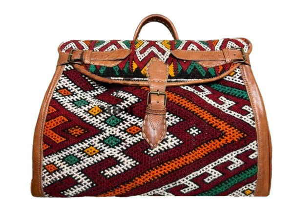 Leather Duffle Bag - Hermes Design - Zarbia - Tan