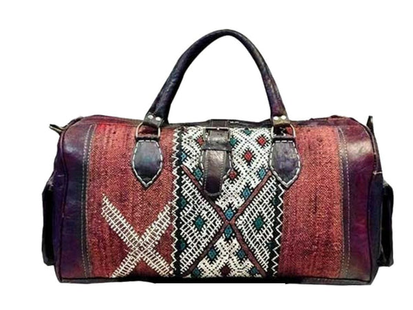 Leather Duffle Bag - Zarbia - Brown