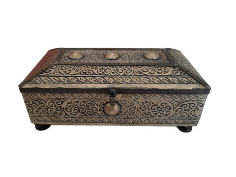 Moroccan Metal Jewelry Box Omar Leather Boxes By Moroccan