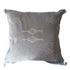 Handmade Moroccan Sabra Cactus Silk Cushion – Grey | Lalla Fatiha