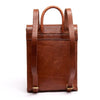 Paris Leather Slim Backpack - Brown Caramel