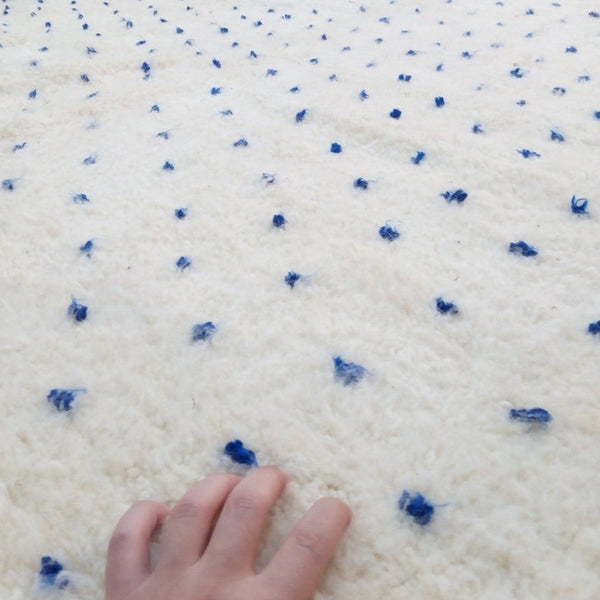 Moroccan Blue Polka Dot Rug