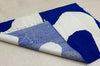 Asif — The River | Handwoven Moroccan Wool Rug | Ivory & Cobalt Blue | One of a Kind