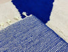 Asif — The River | Handwoven Moroccan Wool Rug | Ivory & Cobalt Blue | One of a Kind