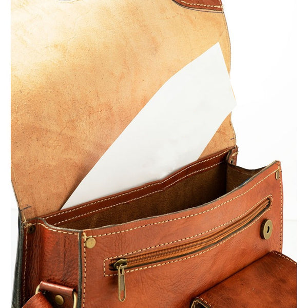 Riad Messenger Bag - Brown Caramel