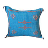 Handmade Moroccan Cushion Cover – Sabra Silk Pillow – Salma - Turquoise