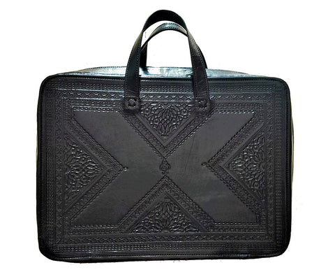 Heritage Portfolio Briefcase - Black - Triangles