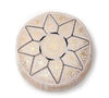 Moroccan Leather Ottoman / Stormia - Natural Color