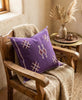 Handmade Moroccan Cushion Cover – Sabra Silk Pillow – Fayrouz - Purple