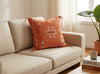 Handmade Moroccan Cushion – Sabra Cactus Silk Pillow – Fayrouz - Orange