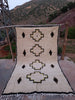 Edge detail showing pile and flat-woven border of the Azilal rug