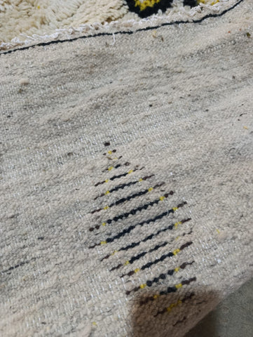 Flat-woven reverse of the Azilal rug showing kilim construction