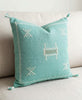 Handmade Moroccan Cushion – Sabra Cactus Silk Pillow – Fayrouz - Mint Green