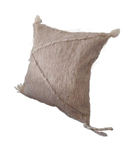 Moroccan Zanafi Rug Pillow / Cushion - Beige - by Itto