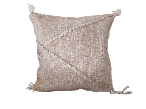 Moroccan Zanafi Rug Pillow / Cushion - Beige - by Itto