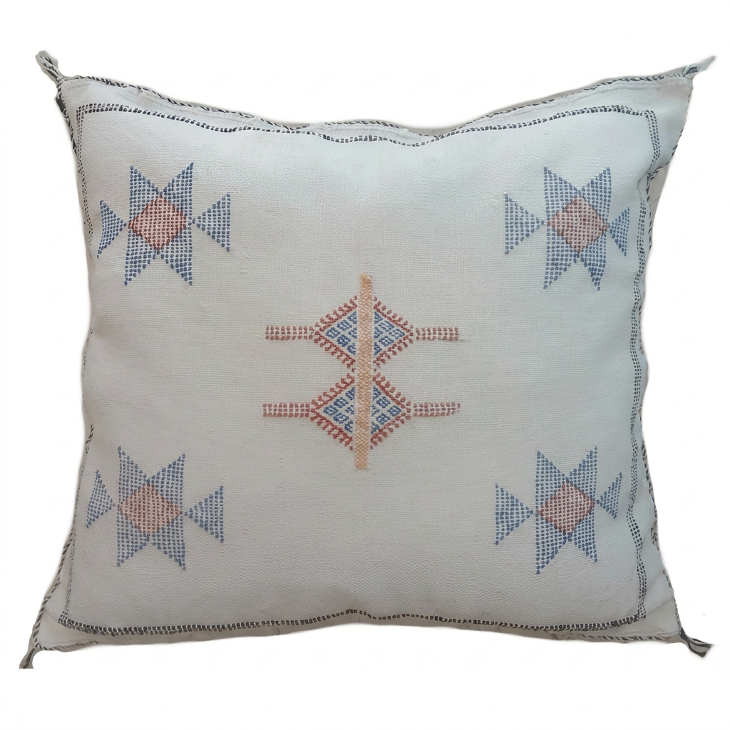 Amir creamy-white Sabra pillow on a clean white background