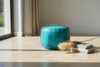 Aya Turquoise Pouf - Minimalist
