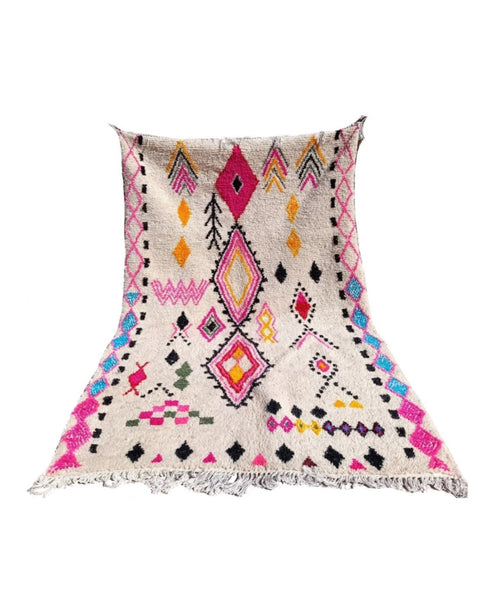 Moroccan Azilal Diamond Rug — Nested Diamonds & Berber Motifs | 2.5×1.7 m