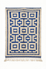 Handwoven Moroccan Wool Rug — Blue Geometric | 200 × 300 cm