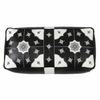 Black and white ottoman top view
