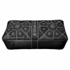 Black rectangular ottoman - clean product shot
