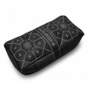 Black rectangular ottoman top view