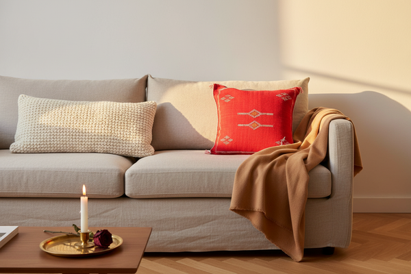 Cerise Red Sabra Silk — Lifestyle