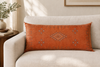 Sabra Cactus Silk Decorative Lumbar Pillow Cover - Lechine - Orange