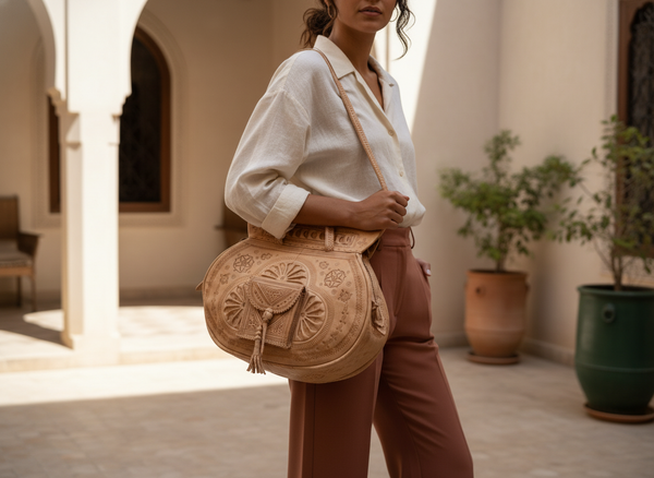 Flower of Tetouan bag on model